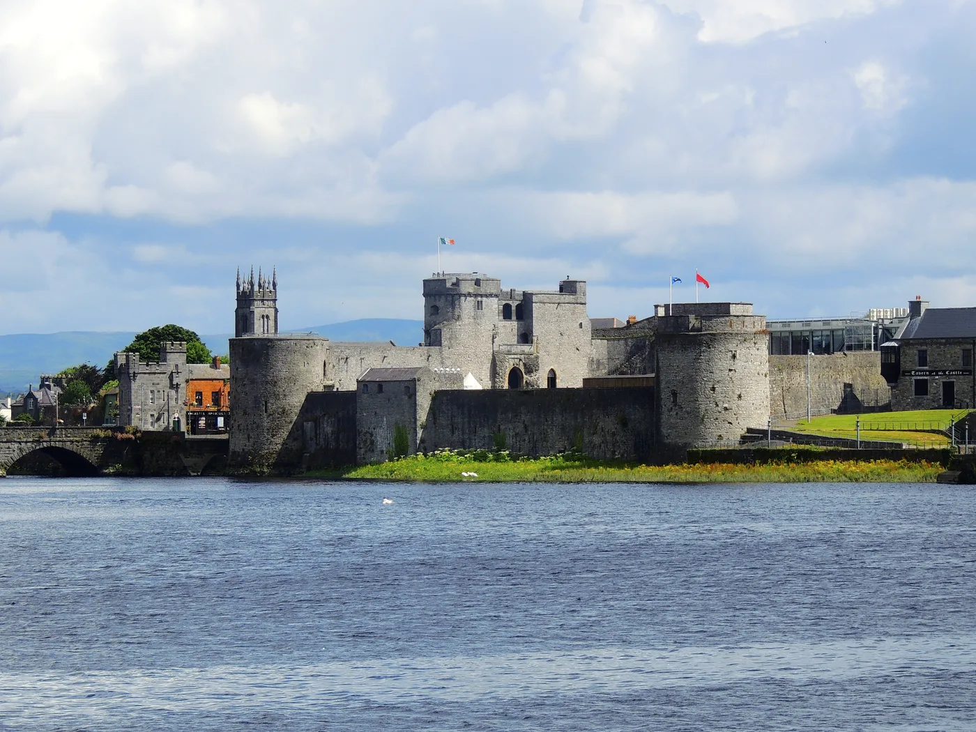 King John’s Castle and riverside in Limerick, Ireland