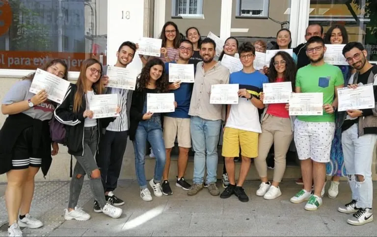 Grupo escolar en Academia Iria Flavia