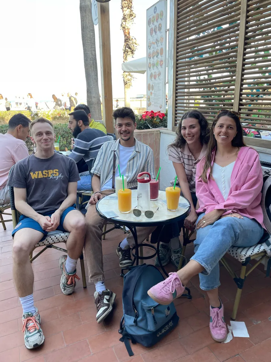 AIP students socialising after class in Valencia