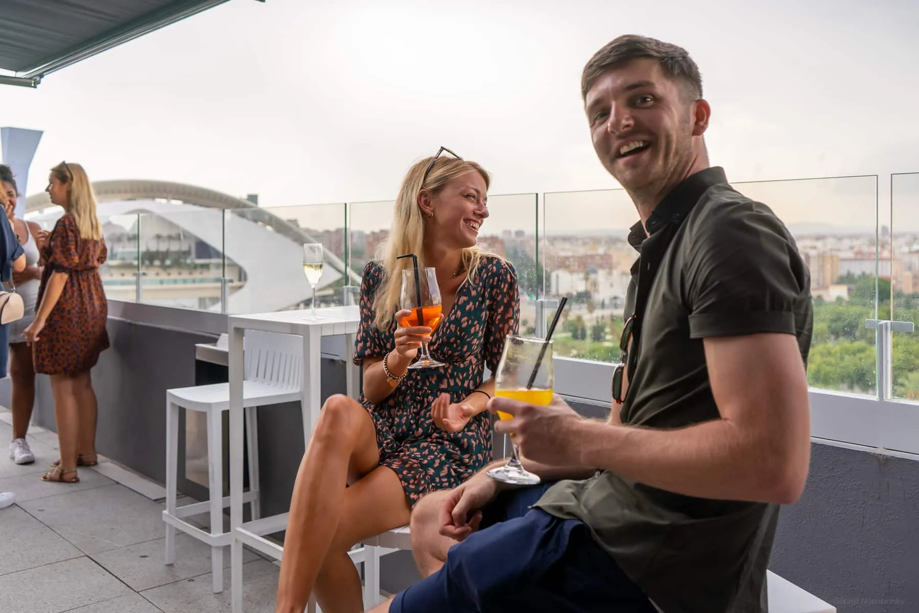 Social activity on the AIP rooftop terrace