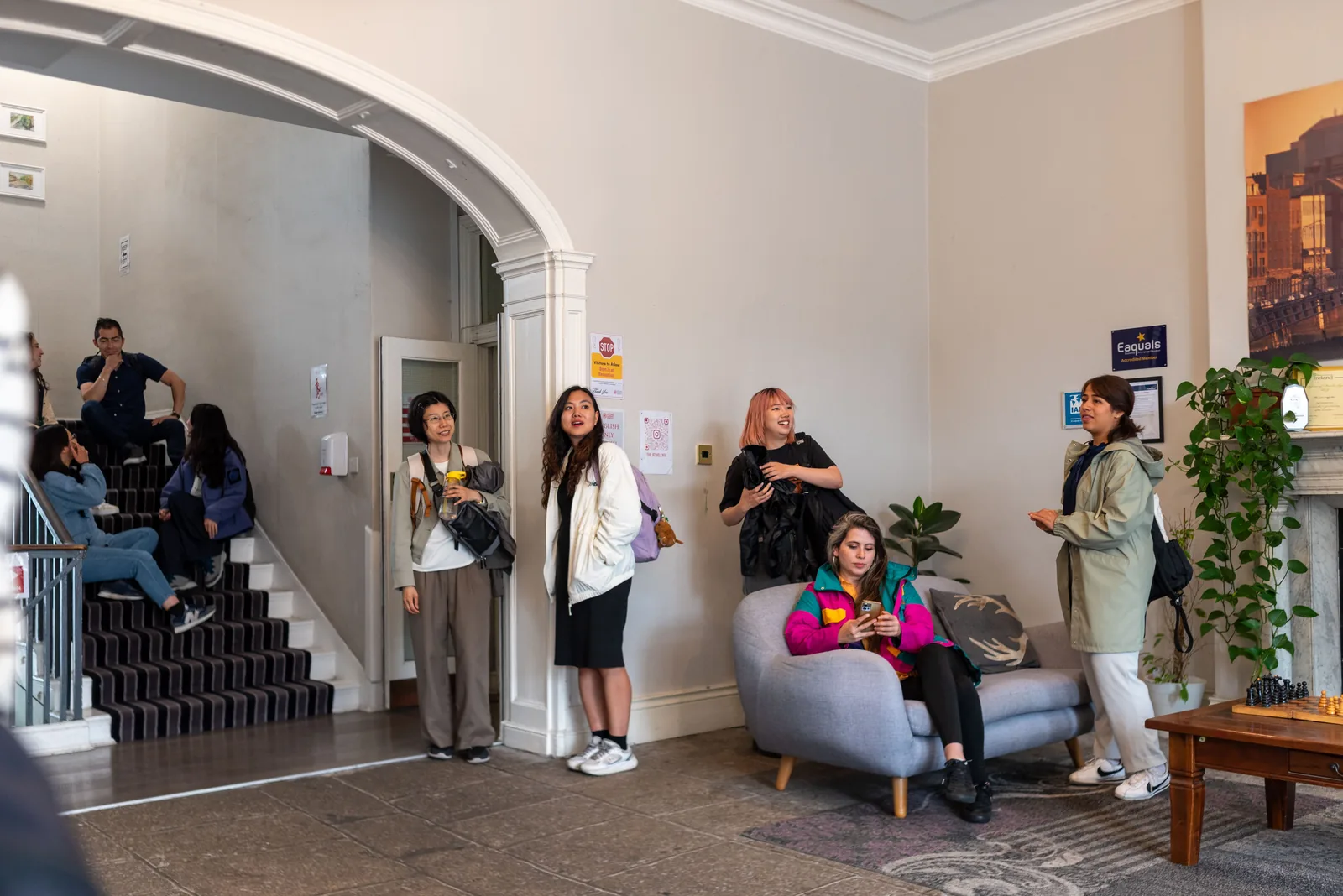 Student lounge and social space at Atlas Dublin