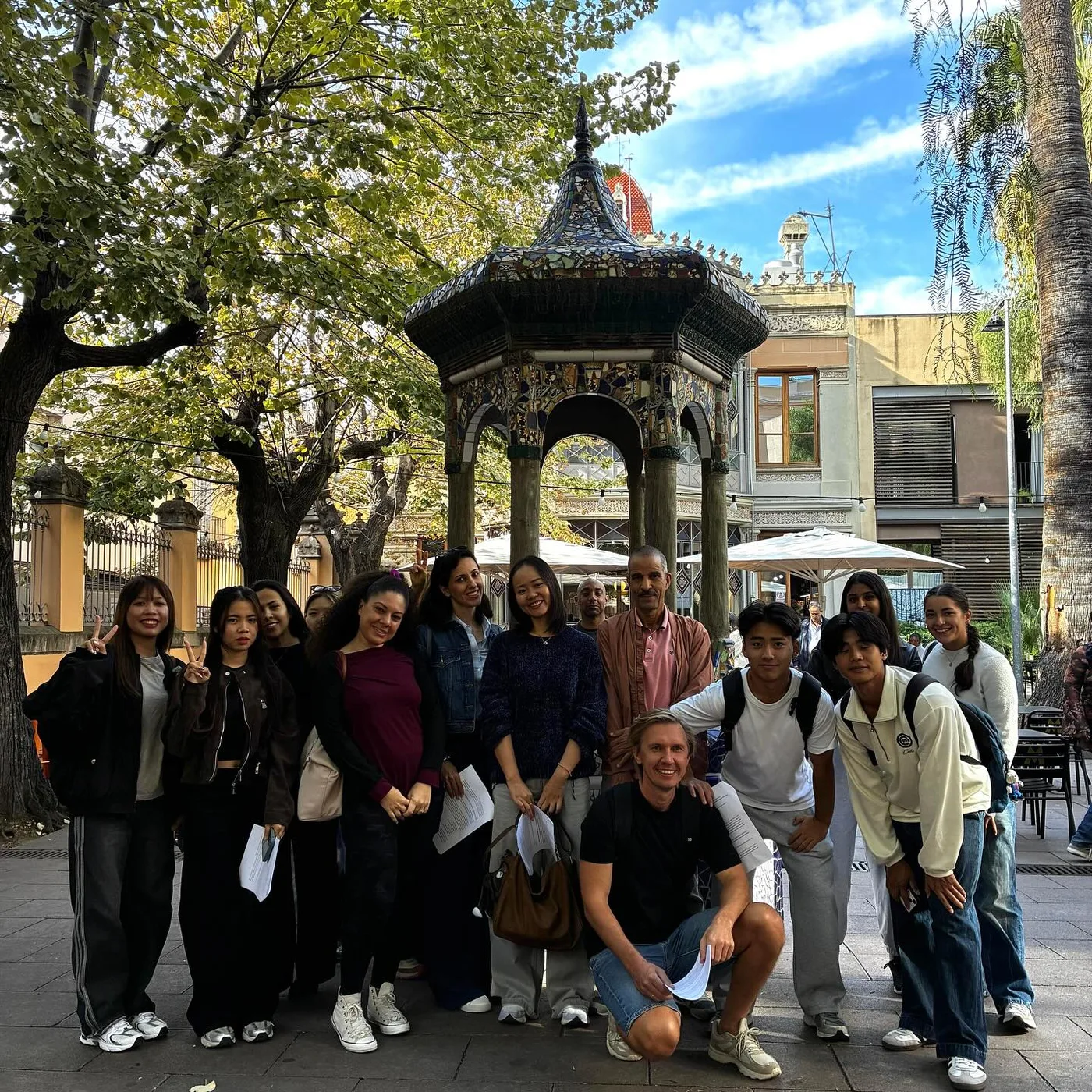 Kingsbrook students during a cultural activity in Barcelona