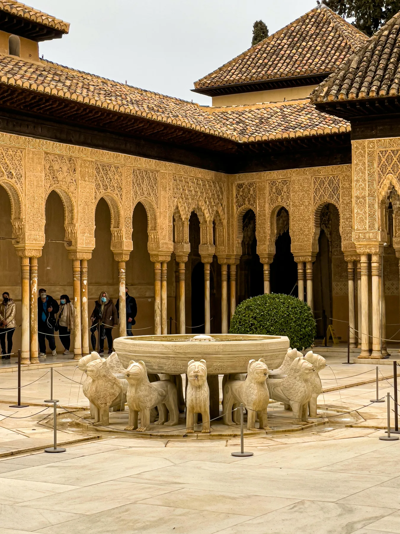 Architectural detail of the Alhambra in Granada